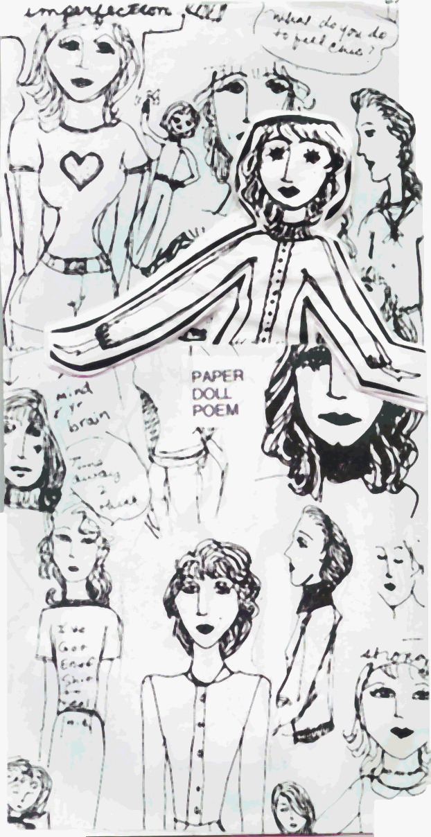 Jennifer Stanley's 'Paperdoll Poem'--a construction, rather than a drawing.